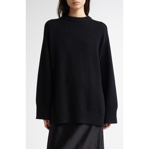 Loulou Studio Women's Black Wool Cashmere Knit Sweater Size Large NWOT - Picture 1 of 9